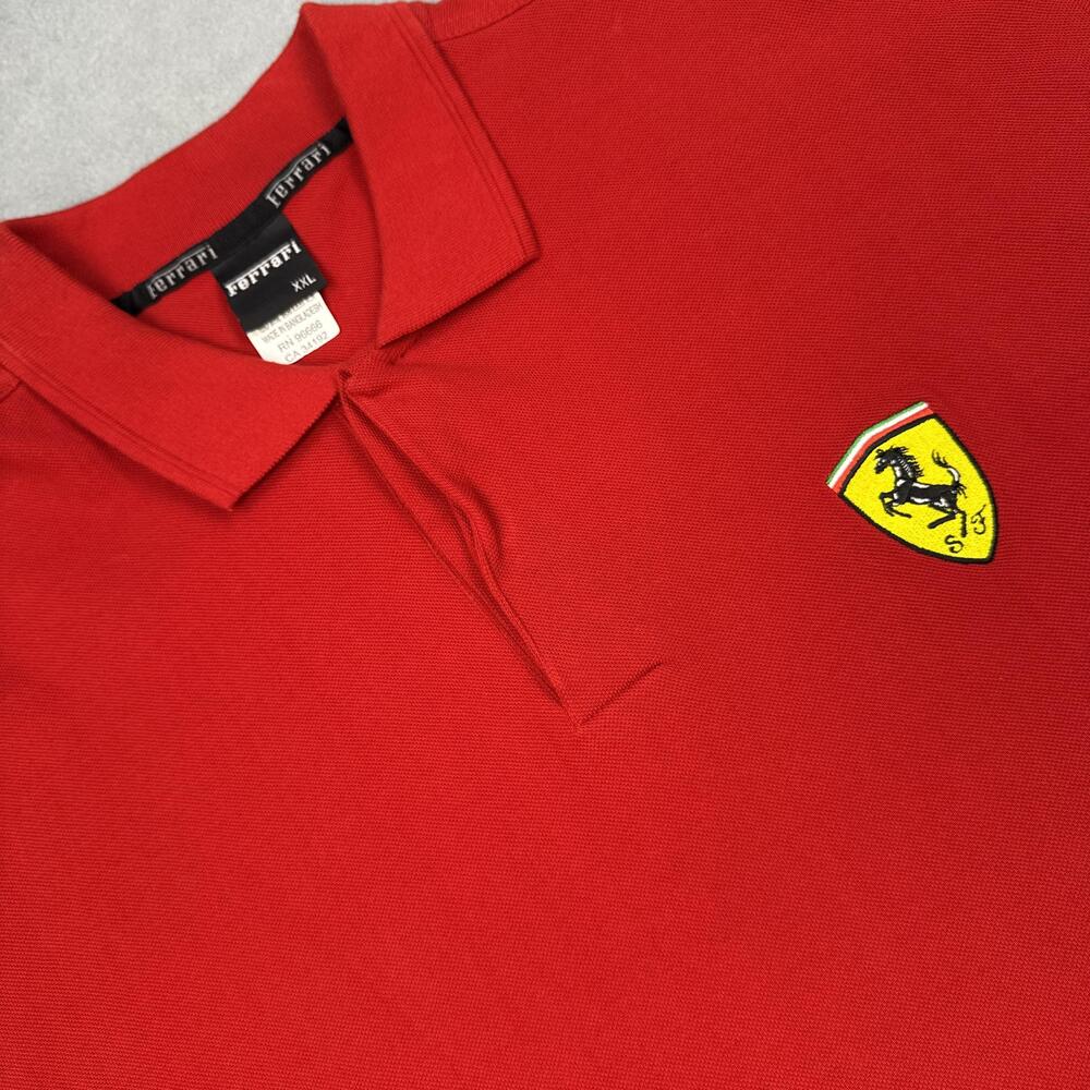 Vintage Ferrari Shirt Mens 2XL Red Formula 1 Racing Polo Licensed F1 Motorsport